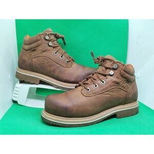 Hawx Lace-Up Work Composite Toe Lace Up Boots Brown Leather Womens Size 7 C
